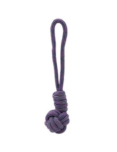 HEY! PERRO MAXI CUERDA BOLA MANILLA MORADO 38X8 CM 2