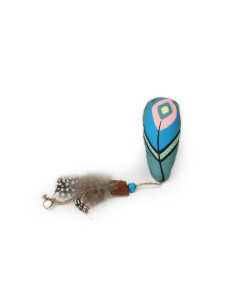 BRNX JUGUETE GATO MAXI PLUMA BOHO CELESTE 28 CM 2