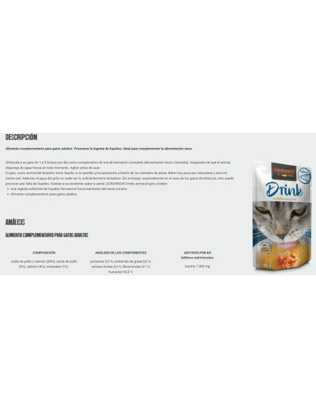LEONARDO DRINK SALMON 40 GR X 20 UNIDADES
