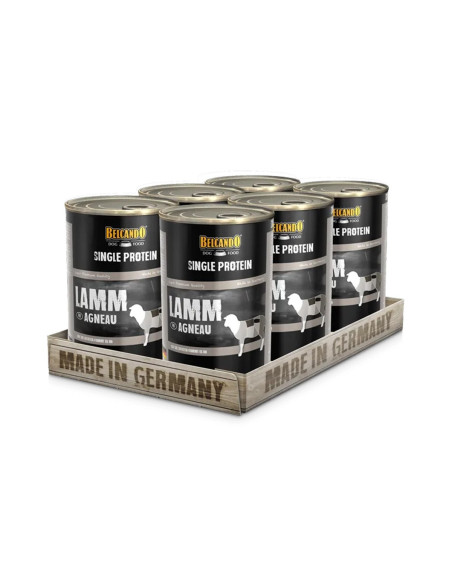 BELCANDO LATAS SINGLE PROTEIN CORDERO 400 GR X 6 UNID