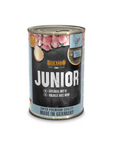 BELCANDO LATAS JUNIOR AVE Y HUEVO 400 GR X 6 UNID