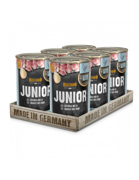 BELCANDO LATAS JUNIOR AVE Y HUEVO 400 GR X 6 UNID
