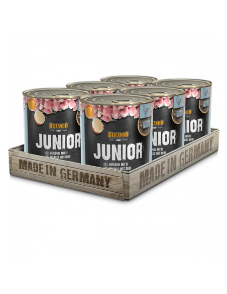BELCANDO LATAS JUNIOR AVE Y HUEVO 800 GR X 6 UNID