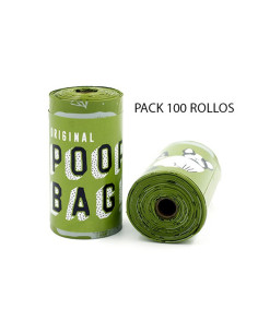 POOPA BAG! PACK 100 ROLLOS DE 15 BOLSAS 33X23 CM