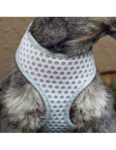 HEY! ARNÉS GRIS OUTDOOR RESPIRABLE PARA MASCOTAS TALLA M