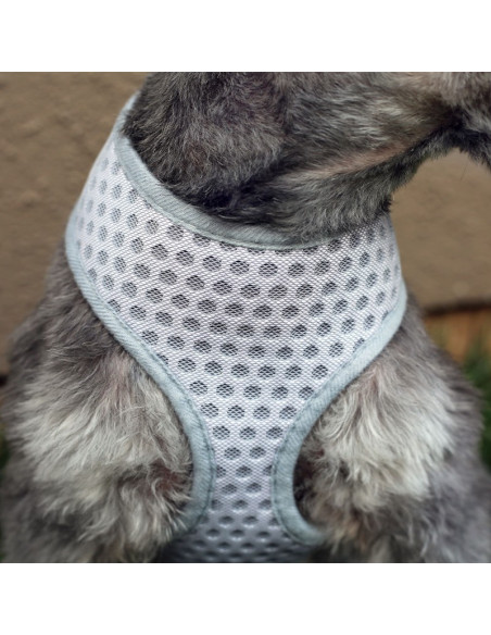 HEY! ARNÉS GRIS OUTDOOR RESPIRABLE PARA MASCOTAS TALLA M