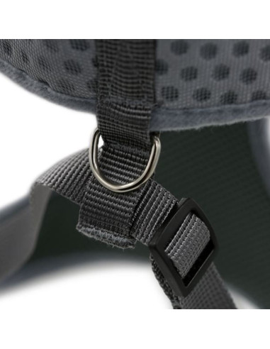 HEY! ARNÉS GRIS OUTDOOR RESPIRABLE PARA MASCOTAS TALLA M