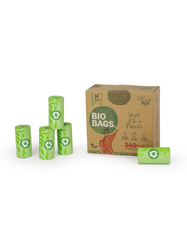 BIO BAGS CAJA 16 ROLLOS BOLSAS OXOBIODEGRADABLES