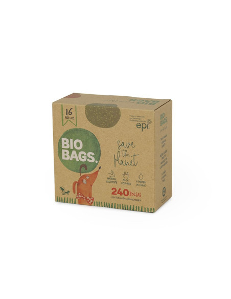 BIO BAGS CAJA 16 ROLLOS BOLSAS OXOBIODEGRADABLES