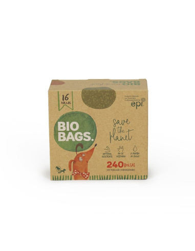 BIO BAGS CAJA 16 ROLLOS BOLSAS OXOBIODEGRADABLES