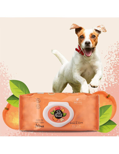 PET HEAD QUICK FIX TOALLITAS HÚMEDAS 80 TOALLITAS