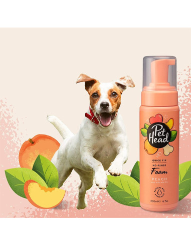 PET HEAD QUICK FIX SHAMPOO EN SECO DE DURAZNO 200 ML