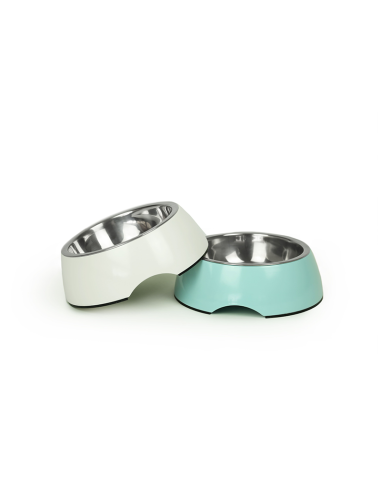 BRNX PLATO MELAMINA + INOX CELESTE M 17 CM