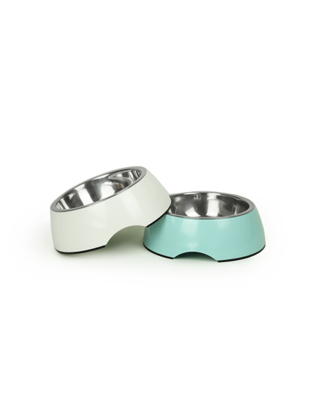 BRNX PLATO MELAMINA + INOX CELESTE M 17 CM