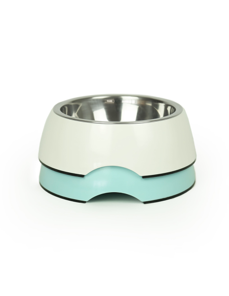 BRNX PLATO MELAMINA + INOX BLANCO L 23 CM