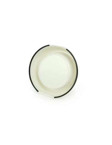 BRNX PLATO MELAMINA + INOX BLANCO L 23 CM