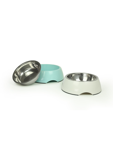 BRNX PLATO MELAMINA + INOX BLANCO L 23 CM