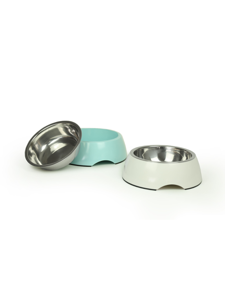 BRNX PLATO MELAMINA + INOX BLANCO S 10 CM