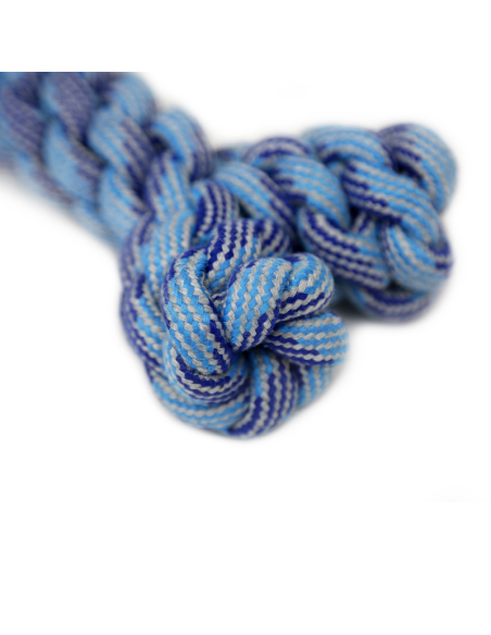 HEY! JUGUETE CUERDA HUESO AZUL 18X10 CM