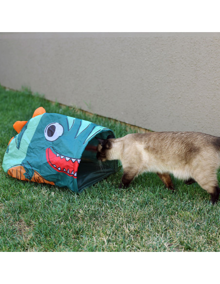 BRNX JUGUETE GATO TUNEL CREPITANTE DINOSAURIO 55x33x24 CM