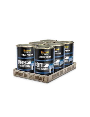 BELCANDO LATAS SINGLE PROTEIN BUFALO DE AGUA 400 GR X 6 UNID