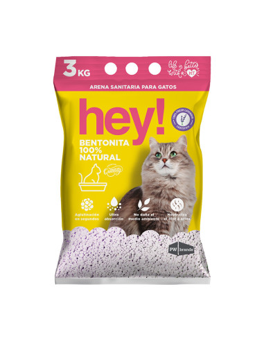 HEY! ARENA 3KG AROMA LAVANDA MANGA 6 UNIDADES