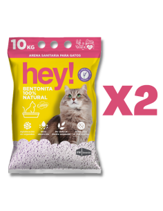 HEY! ARENA 10KG AROMA LAVANDA MANGA 2 UNIDADES