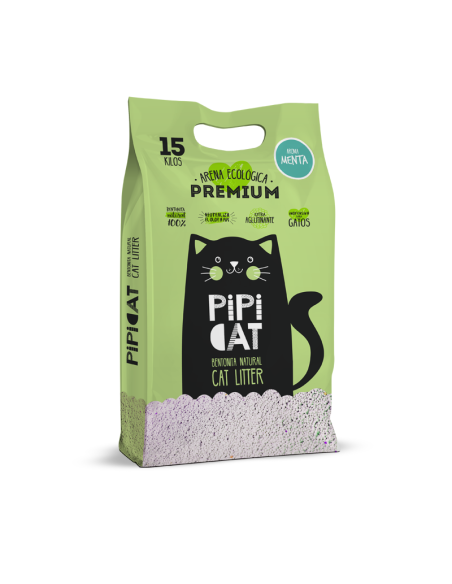 PIPICAT ARENA SANITARIA DE 15 KILOS AROMA MENTA