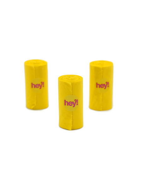 HEY!  CAJA 4 ROLLOS DE 15 BOLSAS 33X23 CM