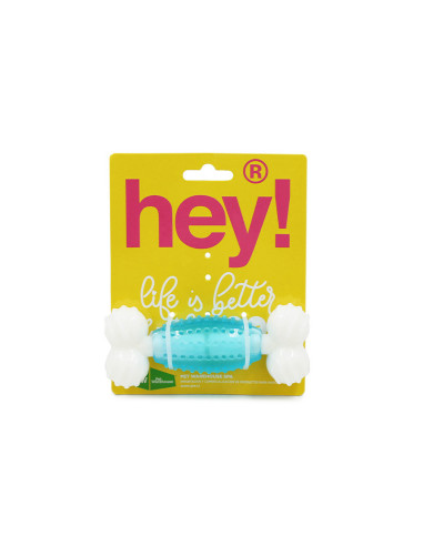 HEY! JUGUETE HUESO NYLON BLANCO/CELESTE 12,3X5X3,3 CM