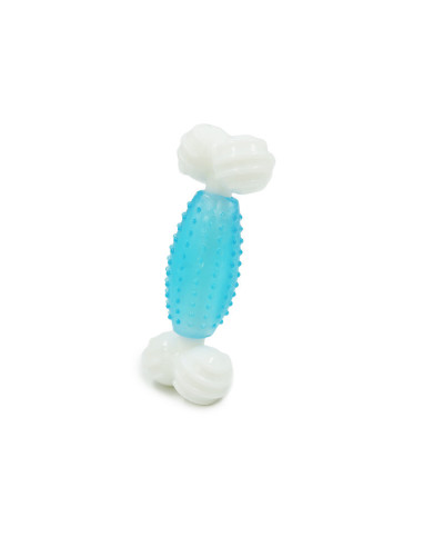 HEY! JUGUETE HUESO NYLON BLANCO/CELESTE 12,3X5X3,3 CM