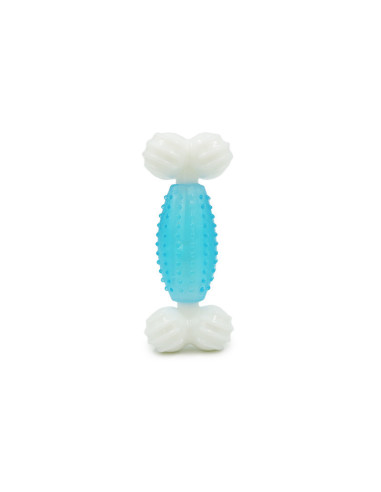 HEY! JUGUETE HUESO NYLON BLANCO/CELESTE 12,3X5X3,3 CM