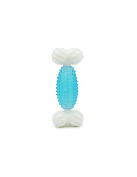 HEY! JUGUETE HUESO NYLON BLANCO/CELESTE 12,3X5X3,3 CM