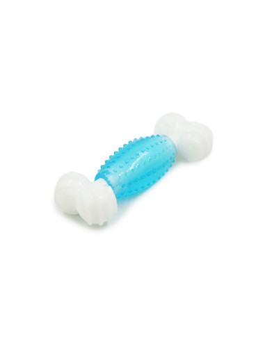HEY! JUGUETE HUESO NYLON BLANCO/CELESTE 12,3X5X3,3 CM