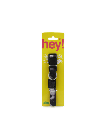 HEY! COLLAR PERRO FIBRA PURPURA/NEGRO 53,5 CM
