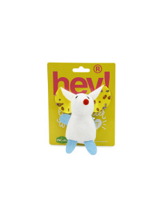 HEY! JUGUETE PARA GATOS RATÓN BLANCO 12,5 X 10 CM