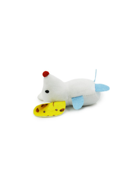 HEY! JUGUETE PARA GATOS RATÓN BLANCO 12,5 X 10 CM