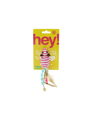 Hey! JUGUETE PARA GATOS RATÓN RAYADO 3,3 x 19 CM