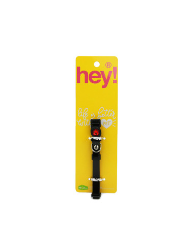 HEY! COLLAR PARA GATOS NEGRO 20-32 CM