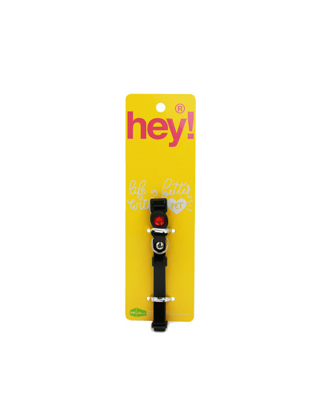 HEY! COLLAR PARA GATOS NEGRO 20-32 CM
