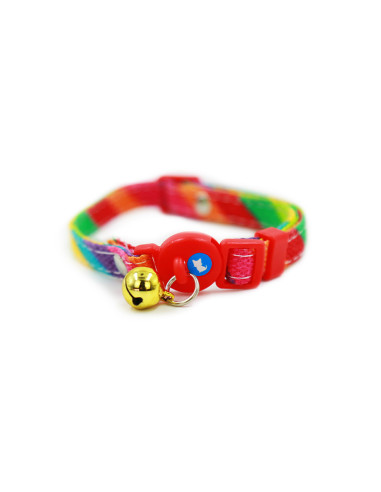 HEY! COLLAR GATOS ARCOIRIS 20-32 CM