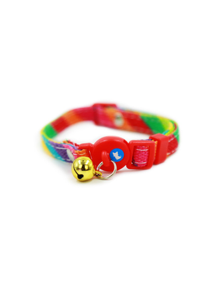 HEY! COLLAR GATOS ARCOIRIS 20-32 CM
