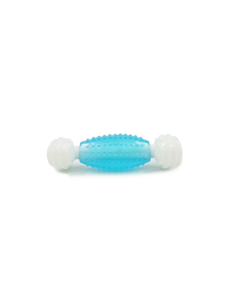 HEY! JUGUETE HUESO NYLON BLANCO/CELESTE 12,3X5X3,3 CM