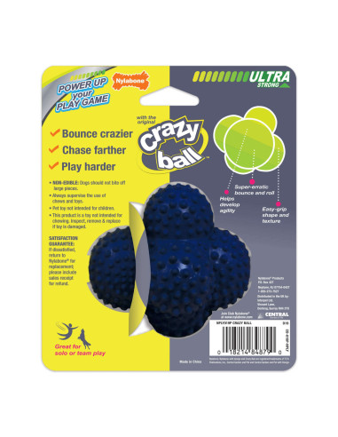 NYLABONE POWER PLAY LANZADOR DE GOMA CRAZY BALL TALLA L