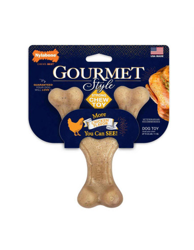 JUGUETE STRONG CHEW GOURMET STYLE WISHBONE SABOR POLLO TALLA M