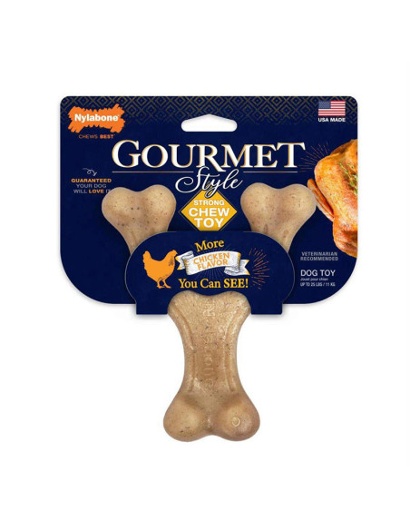 JUGUETE STRONG CHEW GOURMET STYLE WISHBONE SABOR POLLO TALLA M