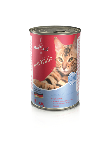 BEWICAT LATAS MEATINIS RICO EN SALMON 400 GR X 6 UNID