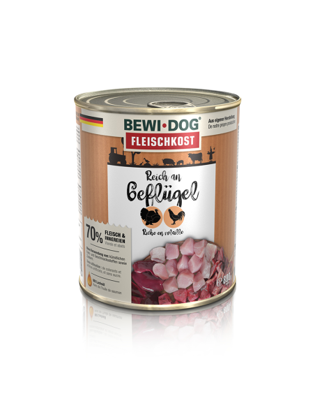 BEWIDOG DISPLAY LATAS RICO EN AVE 800 GR X 6 UNID