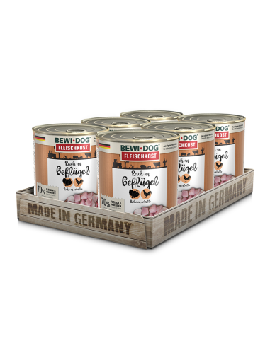 BEWIDOG DISPLAY LATAS RICO EN AVE 800 GR X 6 UNID