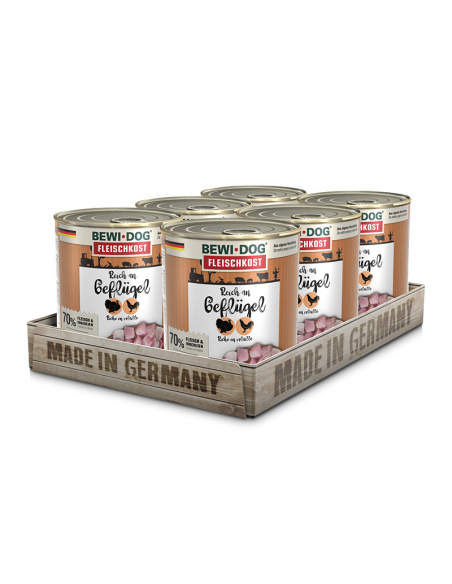 BEWIDOG DISPLAY LATAS RICO EN AVE 800 GR X 6 UNID